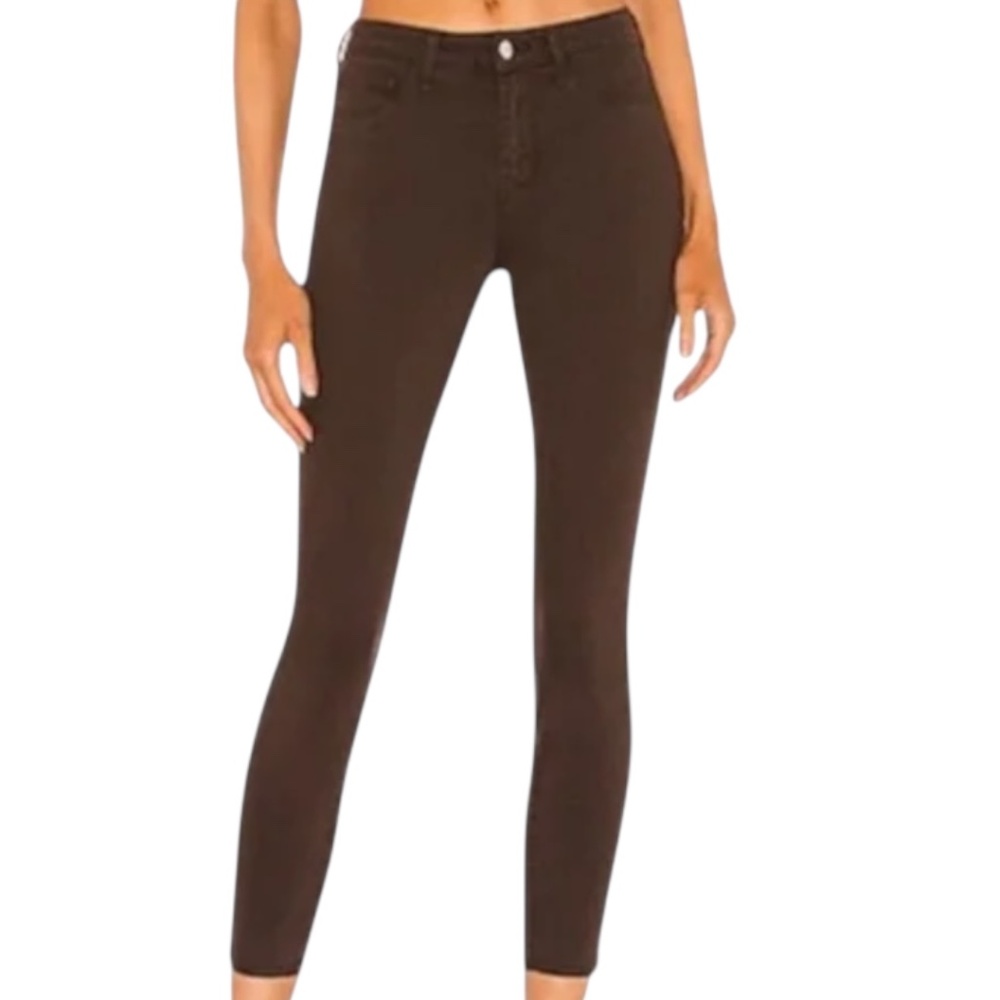 L’AGENCE Margot High Rise Skinny Jeans in Cocoa